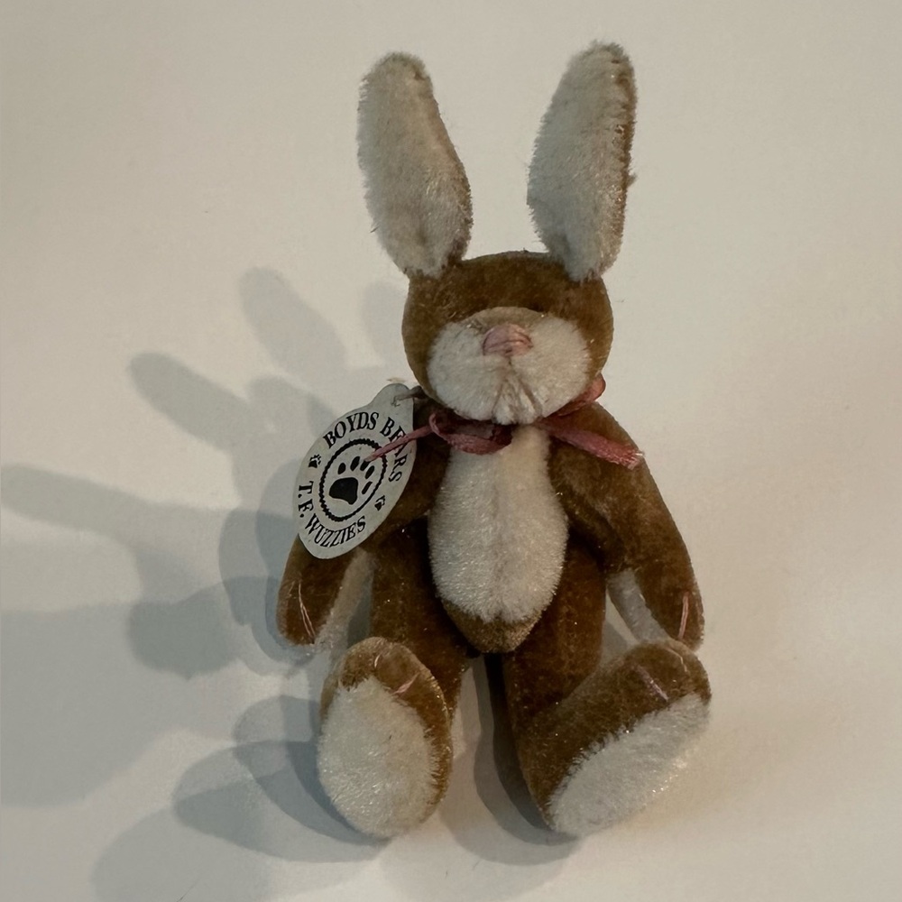 Boyds Bears TF Wuzzies Miniature Jointed Rabbit Tanner F Wuzzie 4" #595300-08